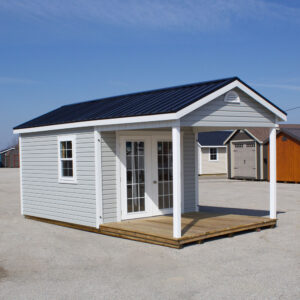 cottage shed with porch