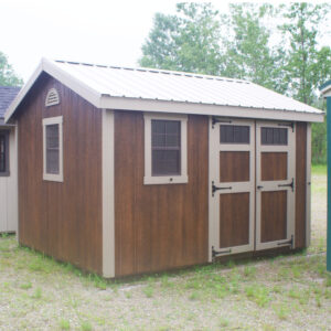 stained 10 x 12 cottage workshop shed