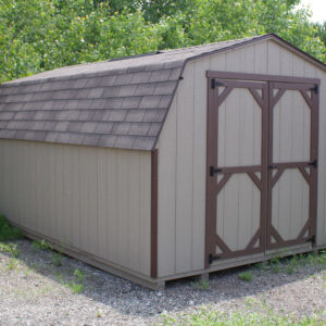 10x16x8 Tuscan clay Pro series shed with brown trim