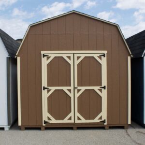 Dark tan 10x16x10 Pro Series Mini-barn shed